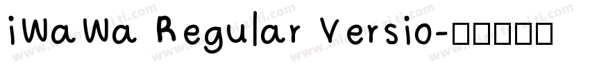 iWaWa Regular Versio字体转换